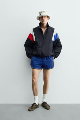 CHAQUETA T?CNICA COLOR BLOCK RETRO / Marino