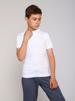 Ладошки / Рубашка-поло Гимназия белый  фото 7