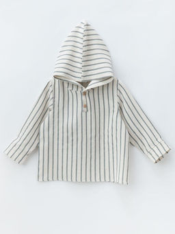 Туника с капюшоном, синий/бежевый - Lesi kids фото 20