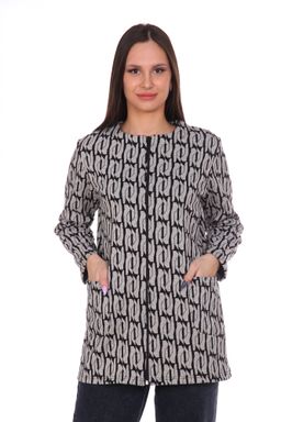 Т0281 Кардиган женский жаккард серый