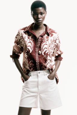 Camisa oversize estampada - H&m фото 3