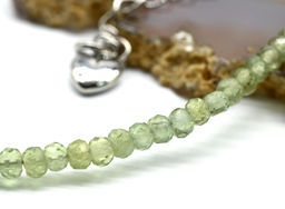 Браслет из граната зеленого рондель гр.3*2мм, 18см - Радуга камня фото 2