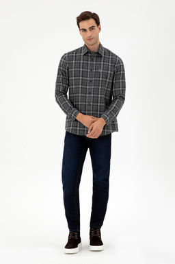 Мужская рубашка антрацитового цвета с длинным рукавом Неожиданная скидка в корзине - U.s. polo assn фото 4