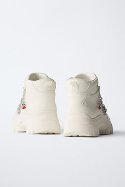 CHUNKY HIGH-TOP SNEAKERS WITH CHARMS - Zara фото 16