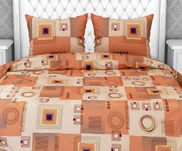 Наволочка 80*80 см, бязь Комфорт (Графика, оранжевый)