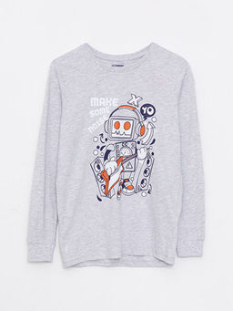 Bisiklet Yaka Bask?l? Uzun Kollu Erkek ?ocuk Pijama Tak?m? - Waikiki фото 2