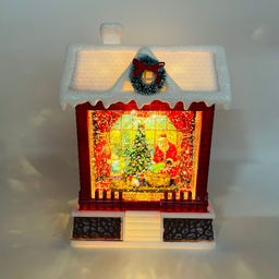 Новогодний декор стекло - Новогодний дом 20 см (арт. 9181-4) в ассортименте - Ип лебедев о.ю фото 6