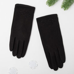 Перчатки женские "Классика", размер 19, цвет чёрный