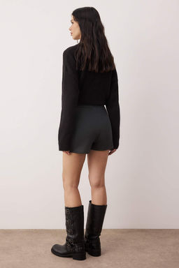 TRENDYOLMILLA Siyah Y?rtmacl? Esnek Mini Etek TWOSS24ET00212  фото 16