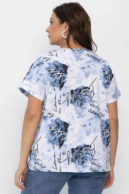 Блуза Велес (синяя) Б13758-20М - Lt collection фото 3