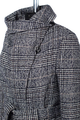 01-09459 Пальто женское демисезонное (пояс) - El podio фото 9