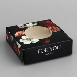 Цена за 5 шт. Коробка подарочная сборная с окном, упаковка, С любовью, 10?10?3 см