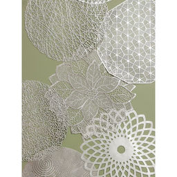 Цена за 12 шт. Салфетка сервировочная на стол Гипноз, d=38 см, цвет серебро - Simaland фото 10