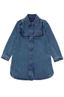 Синее джинсовое платье для девочки Неожиданная скидка в корзине