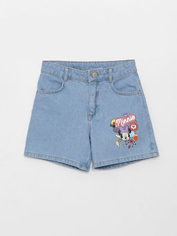 Minnie Mouse Bask?l? K?z ?ocuk Jean ?ort
