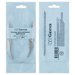 Спицы GAMMA круговые MKJ сталь d 7.0 мм 50 см 1 шт с металлической леской