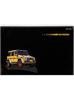 Цена за 2 шт. Папка на молнии А4 Prof-Press "Внедорожник" (ПК-8679) 180мкм, с рисунком