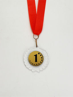 Медаль призовая пластик "1 место" на ленте