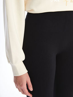 Beli Lastikli D?z Diki?siz Kad?n Spor Tayt