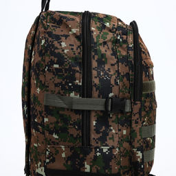 Рюкзак туристический на молнии, с увеличением, 6 наружных карманов, цвет зелёный/коричневый - Simaland фото 5