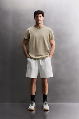 PANTALONES CORTOS JOGGER ALGOD?N 9 / Gris vigor?