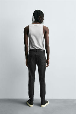 JEANS SKINNY CROPPED FIT / Carb?n - Zara фото 3