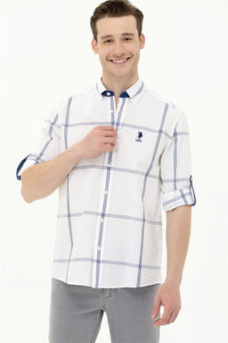 Мужская белая рубашка с длинным рукавом - U.s. polo assn фото 9