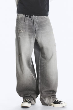 Vaqueros unisex de tiro medio y pernera baggy holgada Astro - H&m фото 2