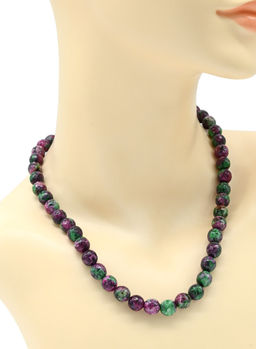 Бусы из камня кальцит граненые 10мм цв.цоизит, 48см