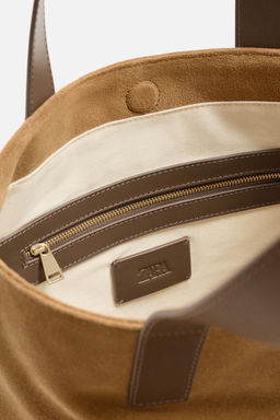 LEATHER SHOPPER BAG - Zara фото 6