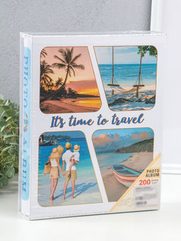 Фотоальбом на 200 фото 13х18 см "Семейный отдых на море" в коробке 5,5х23,5х29,5 см