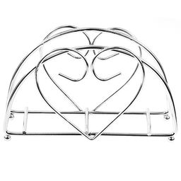 Салфетница хромированная Сердечко 14х4х8,5см, на ножках (Китай) - Домашняя мода фото 2