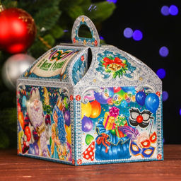 Цена за 10 шт. Подарочная коробка Маскарад, 18,5 x 12,5 x 19 см - Simaland фото 4