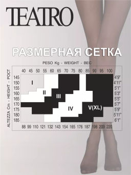 Колготки женские TEATRO VISCOSE 360 den fleece черный