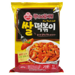 Рисовые палочки (токпокки) с острым соусом Rice Tteok-bokki Ottogi Корея 426 г (2 порции) Акция