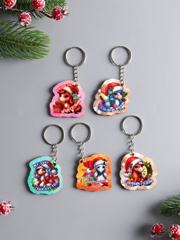 Набор брелоков для ключей на кольце «Новый год. Скакуны», 5 шт., 4.5 см