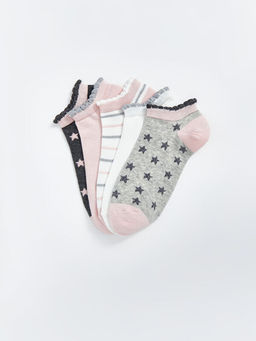 Desenli K?z ?ocuk Patik ?orap 5li