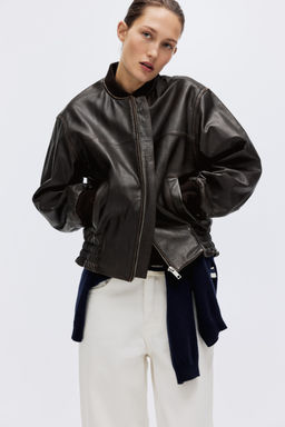 Cazadora bomber de piel - H&m фото 2