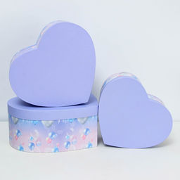 Набор подарочных коробок сердце 3 в 1, L:30.5?27.5?13.5 M:27.5?24?11.5 S:24.5?21?10 см - UPAK LAND фото 2