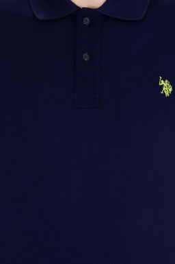 U. S. Polo Assn Мужская темно-синяя базовая футболка с воротником-поло - U.s. polo assn фото 6