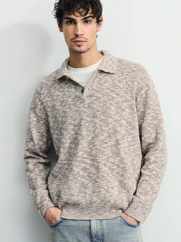 Джемпер из хлопка с воротником поло / Zarina  фото 9