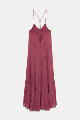 VESTIDO FLUIDO ABALORIOS / Granate claro - Zara фото 7