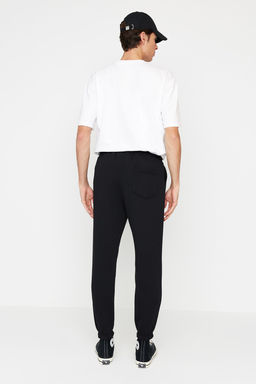 Siyah Un?sex Regular/Normal Kesim Pacas? Lastikli Ici Polar/S?cak Tutan Esofman Alt? TMNAW22EA0346