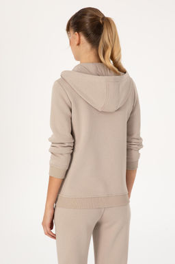 Kad_n Ta_ Kap__onlu _ardonlu Fermuarl_ Sweatshirt