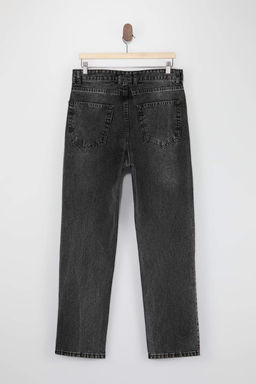 Antrasit Baggy/Genis Bol Kesim Kot Pantolon Jeans TMNAW24JE00027
