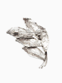 Брошь «Колоски», цвет серебро