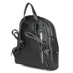 SJ7682 black, Женский кожаный рюкзак, Barcelo Biagi