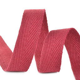 Лента-тесьма 10мм киперная 2,5г хлопок TBY.CT цв.F178 бордовый уп.50м