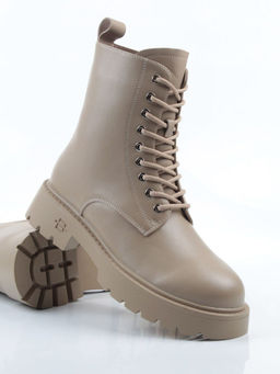 04-PAS144-2Z BEIGE Ботинки зимние женские (натуральная кожа, 100% шерсть)