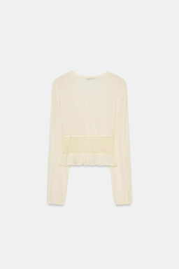 LACE GAUZE SHIRT - Zara фото 8